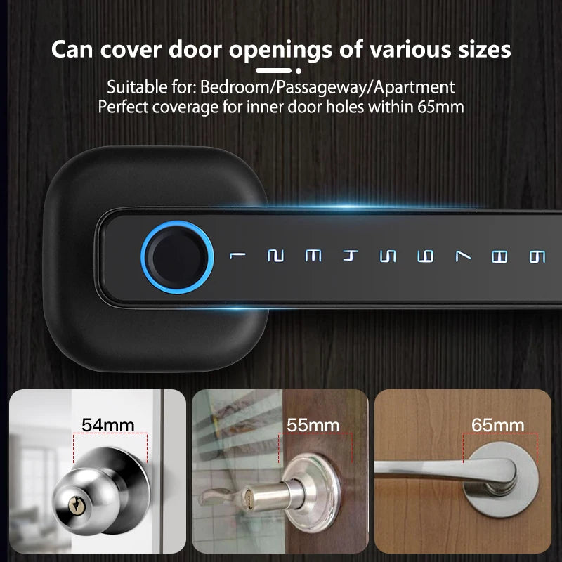 Serrure intelligente CDOK 2025 Nouvelle M6 Tuya Bluetooth, serrure de porte, serrure à empreinte digitale, serrure à mot de passe, méthodes de déverrouillage multiples