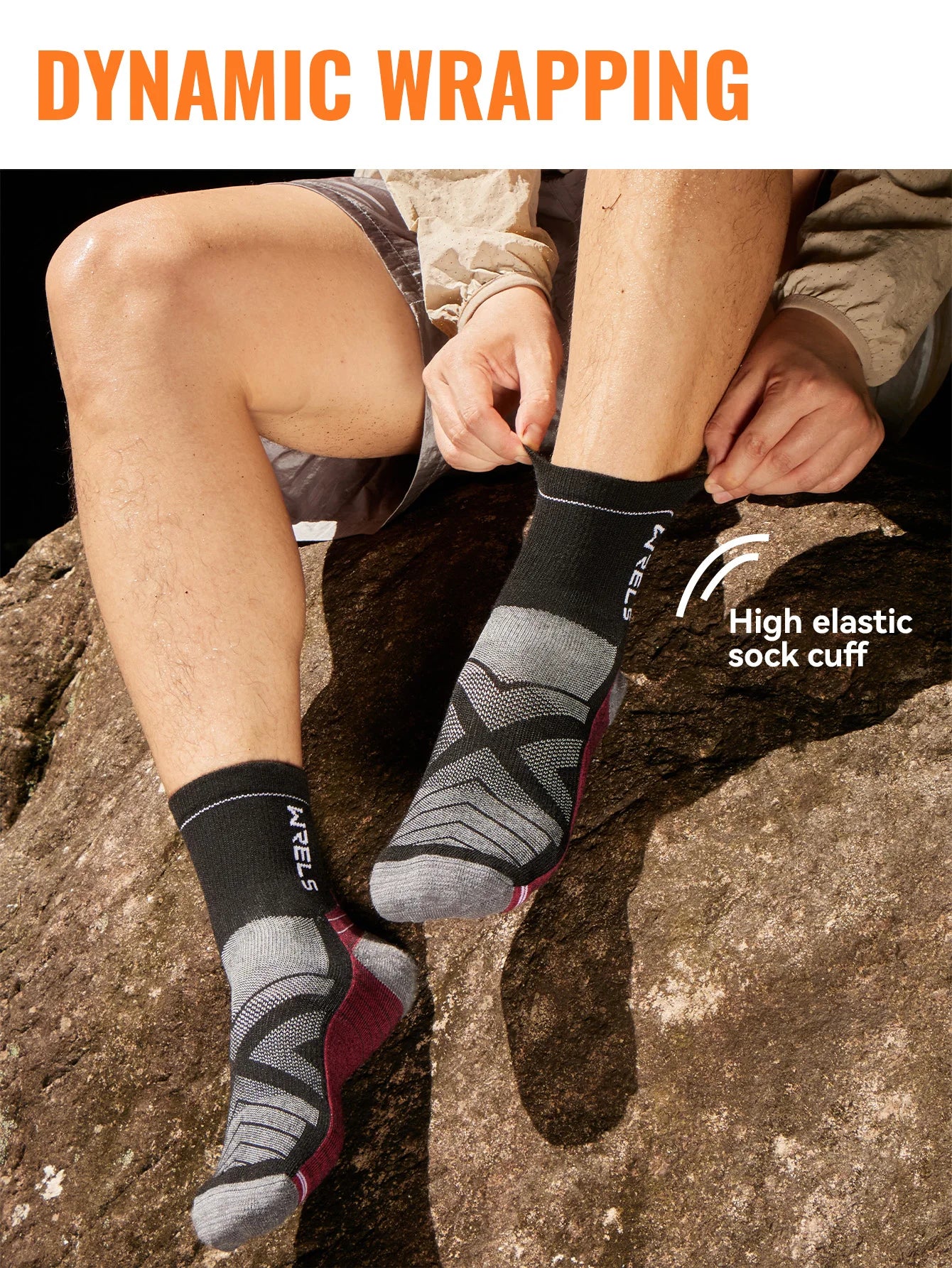 WRELS 1/2/3 Paare Merinowolle Socken Thermische Warme Winter Hohe Elastische Dicke Wandersocken Feuchtigkeitsaufnahme Wollsport Socken