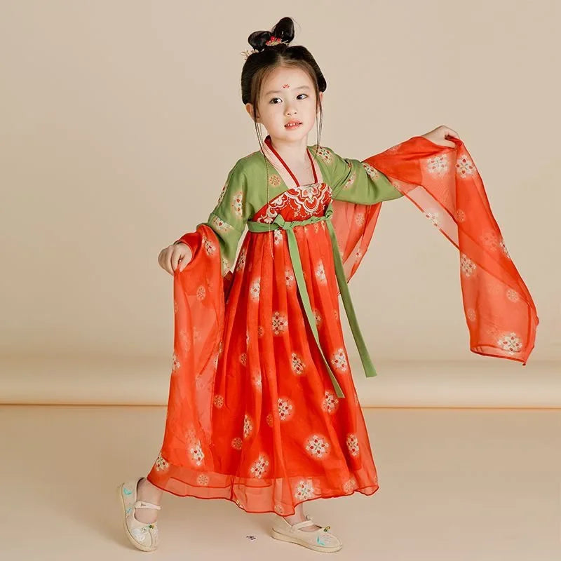 Robe chinoise Hanfu moderne pour fille, tenue d'Halloween de fée, Vêtements pour enfants, Vestidos, Costume traditionnel de Cosplay, Robes pour filles