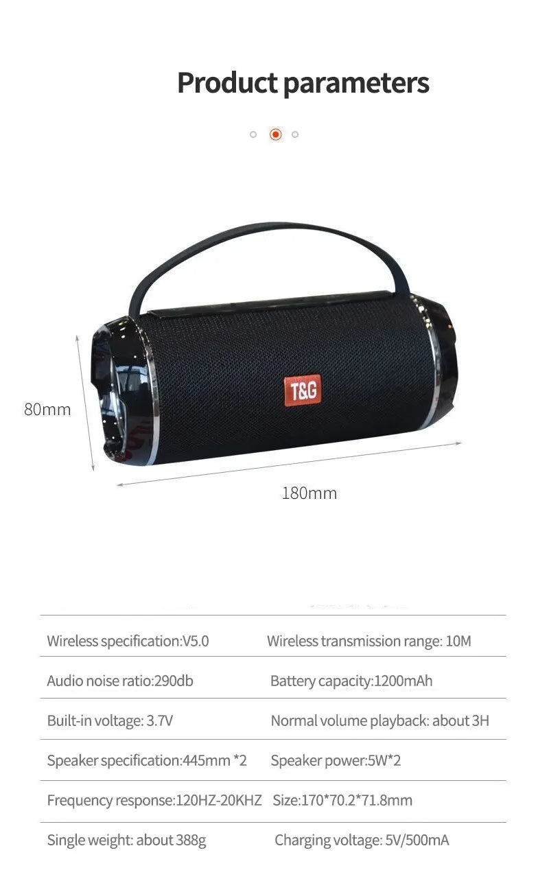 Kabelloser Subwoofer Tragbarer Bluetooth Lautsprecher Radio FM Wasserdichte Soundbox Musik Caixa De Som Coluna Blootooth Bass Hifi Bocina