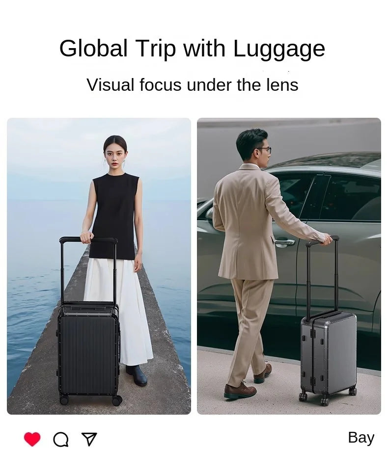 20/24 inch All aluminum-magnesium alloy Travel Suitcase Carry-On Luggage Trolley Case With Wheels Business Boarding Box