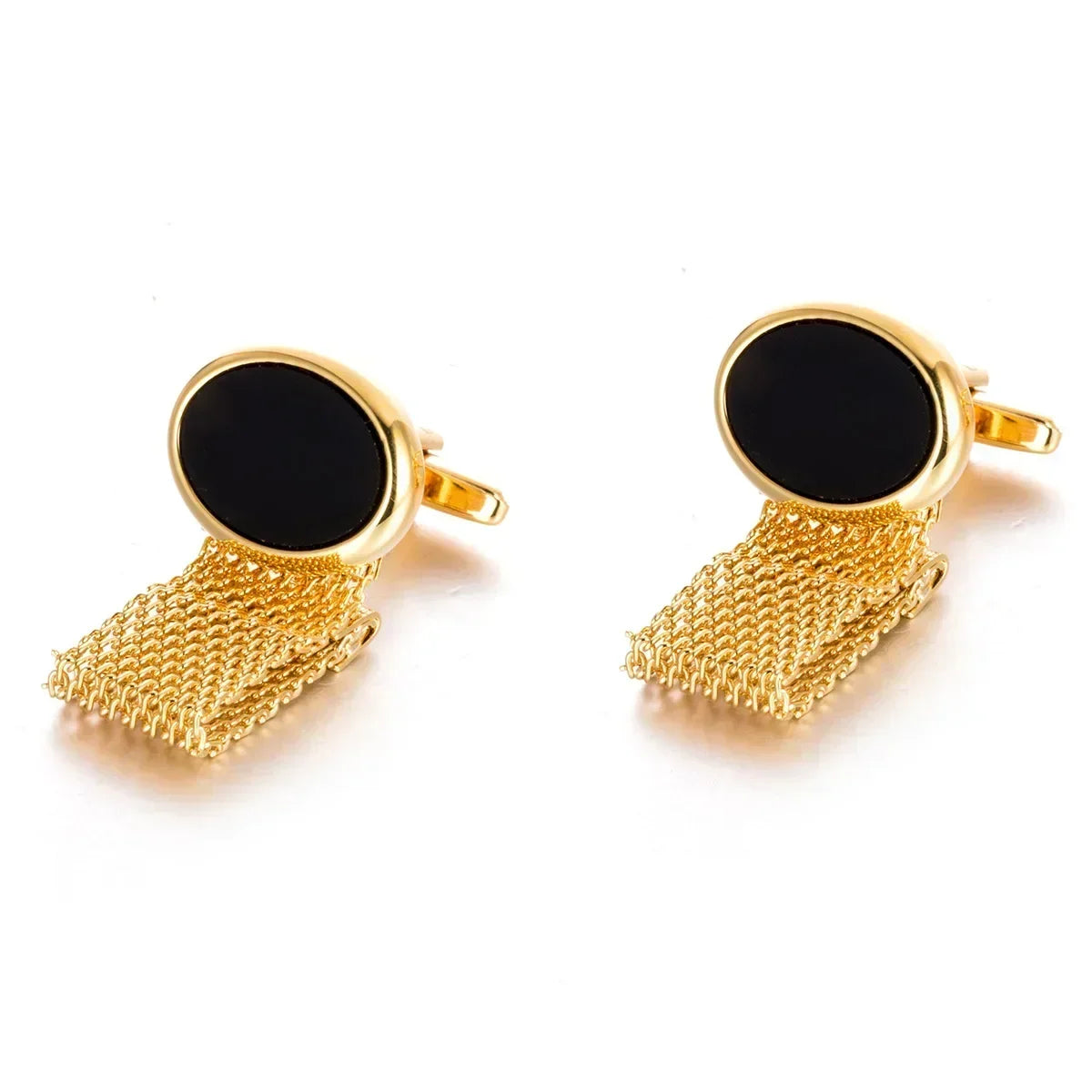 Breite Kette Runde Kupfer Manschettenknöpfe für Herrenmode Inlay Metall Knopf Business Hochzeit Party Manschetten Accessoires