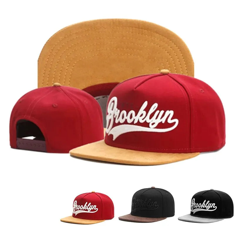 Casquettes de baseball décontractées unisexes Brooklyn brodées Hip-hop réglables pour l'extérieur Chapeau de soleil