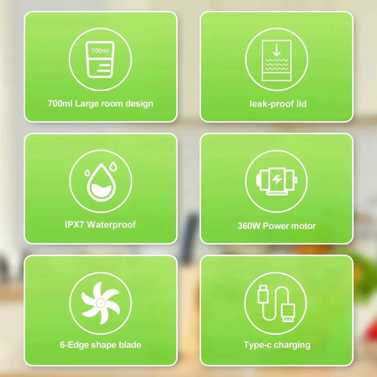 Nouvel extracteur de jus électrique portable sans fil 2025, chargement USB, grande capacité de 700 ml, mixeur ménager pour fruits et légumes de 700 ml