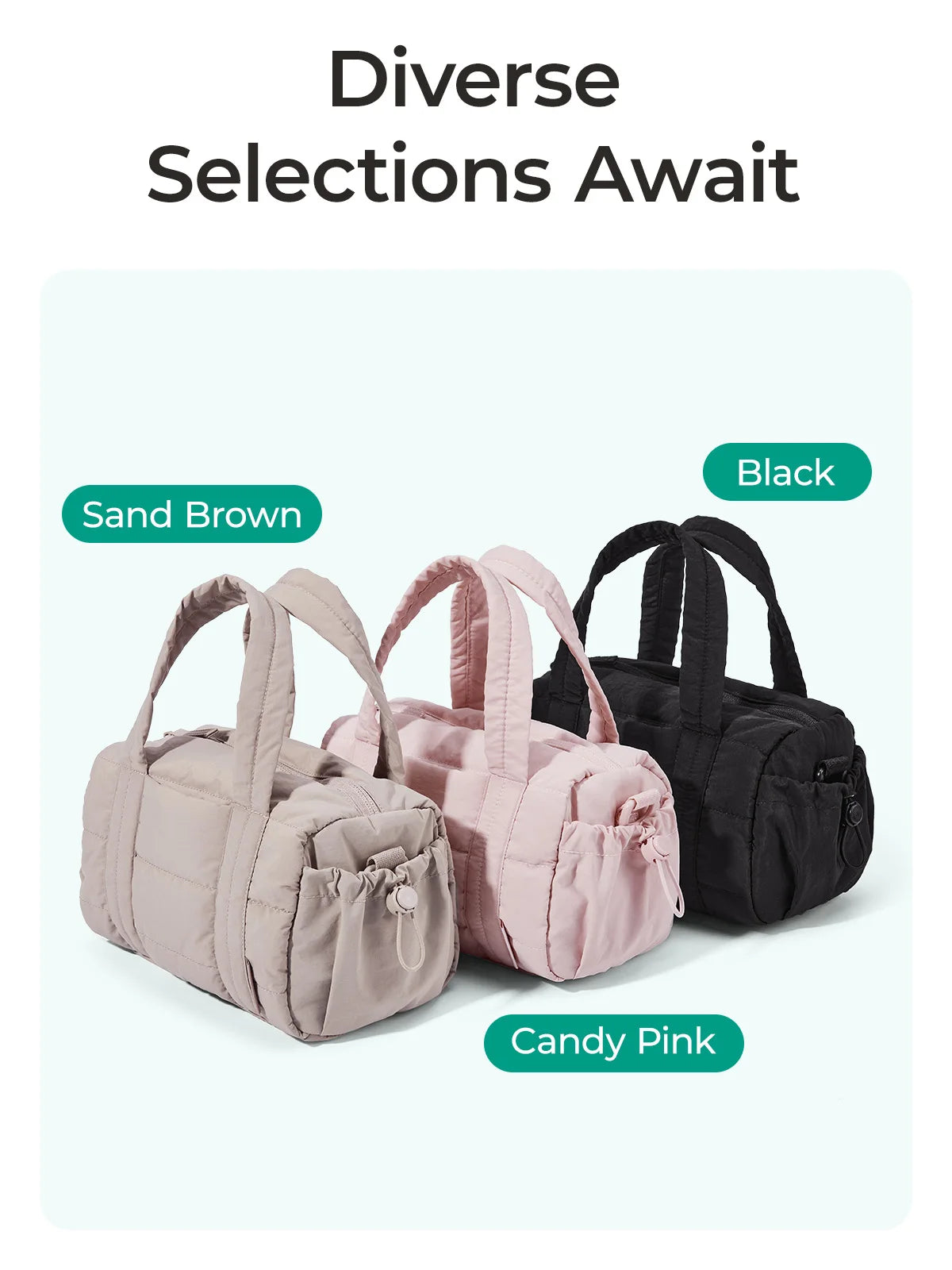 BAGSMART Reisetasche für Damen, Sporttasche, Yogatasche mit Nass- und Trockenfach, gesteppte Sporttasche für Wochenendausflüge, Schwimmen