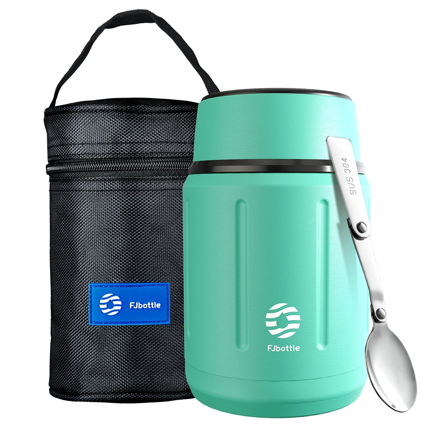 Fjbottle 500ml Essens-Thermoskanne, 316 Edelstahl Vakuumisolierter Essensbehälter mit Löffel Kinder-Brotdose