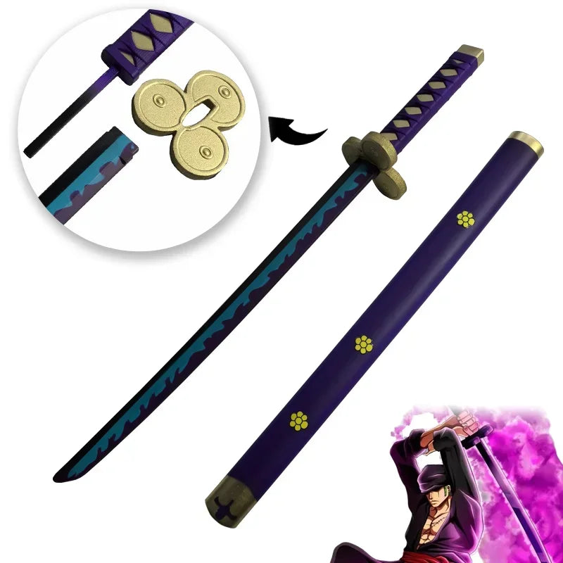 72cm Zoro Katana Samuraischwert Japan Anime Cosplay Katanas Yubashiri Kitetsu Shusui Wado Ichimonji PU Spielzeugschwerter