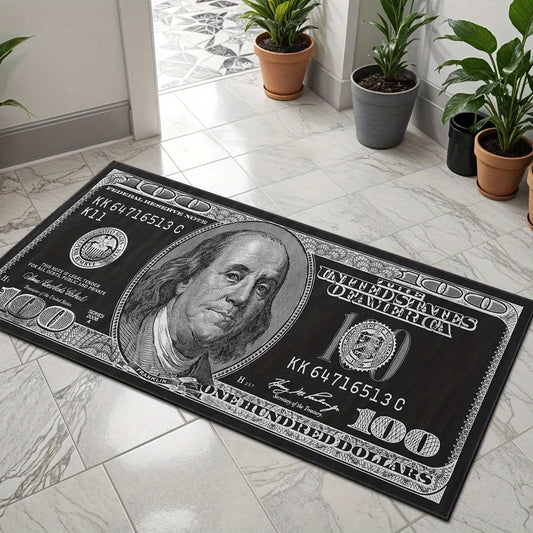 Un Tapis De Sol Long en Forme de Billet d'un Dollar, Pour Couloir d'Entrée, Halloween et Thanksgiving, Décoration Intérieure