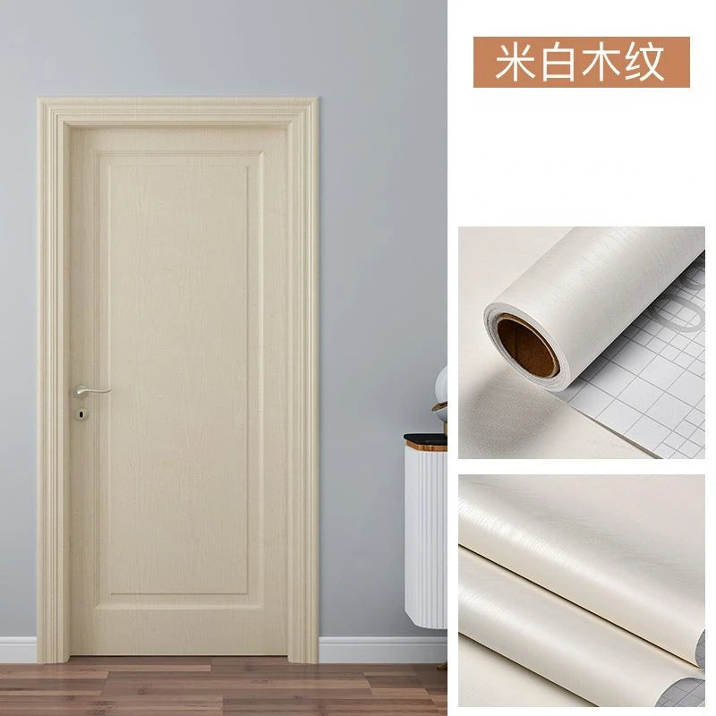 90CM Width Wood Grain PVC Wallpaper for Door Wardrobe Cupboard Table Furniture Waterproof Self Adhesive Stickers Home Decor Film
