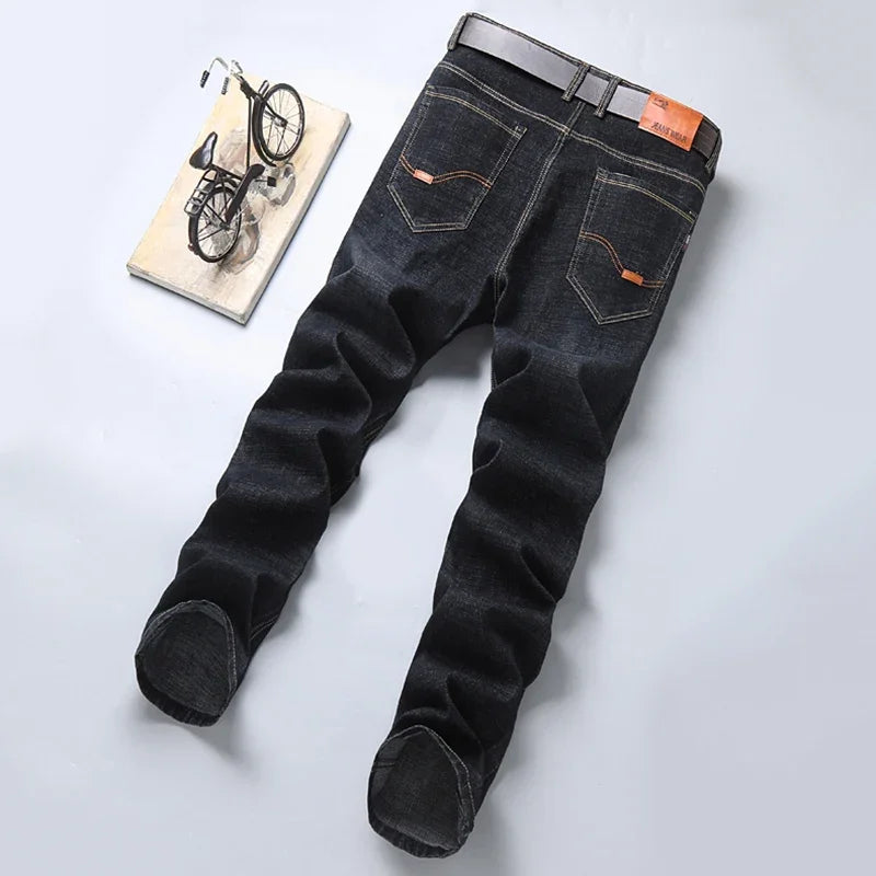 Neue Herren Leichte Luxus Stretch Slim Fit Hose Bequem Weich Business Mode Gerade Freizeit Jeans Herren Markenbekleidung