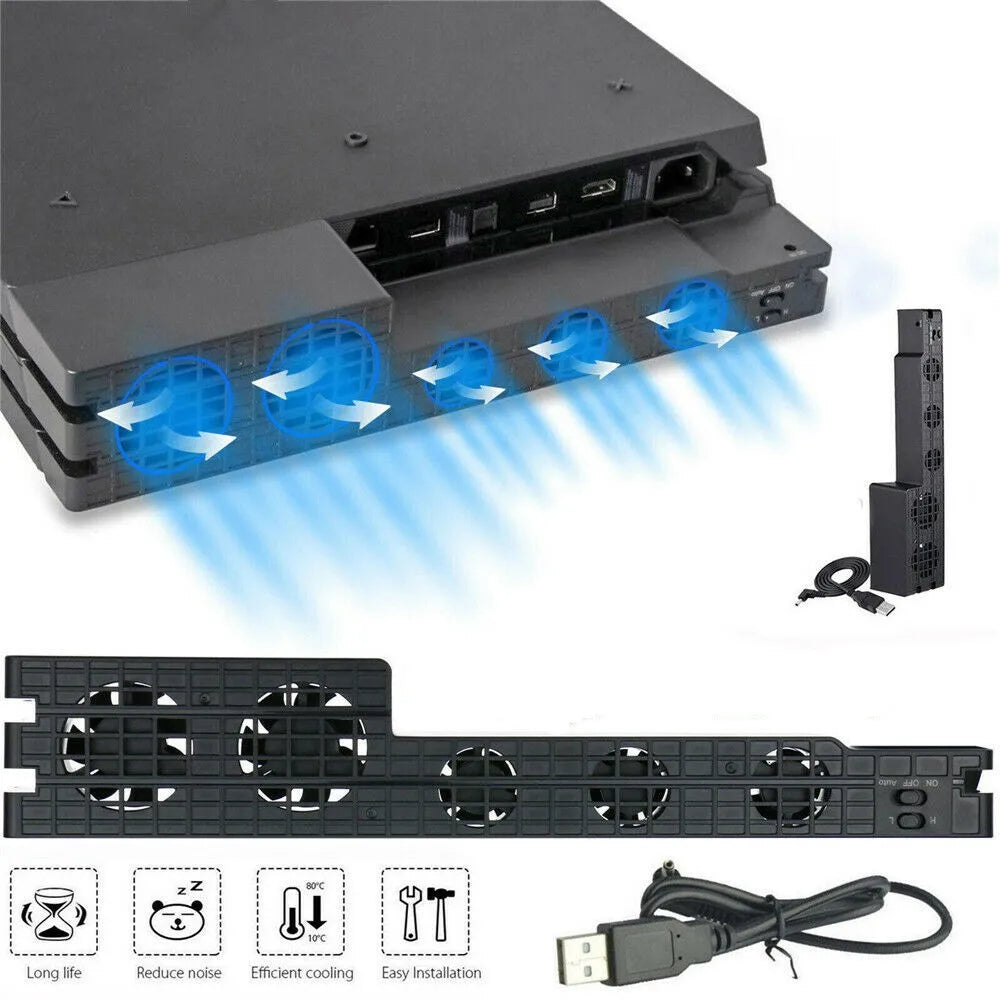 Ventilateur de refroidissement Refroidisseur DC 5V pour console de jeu Sony PS4 Pro Slim Playstation Play Station PS 4 Réfrigérateur USB Ventilateur Portable