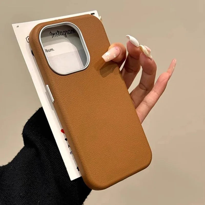 Étui de téléphone de luxe en cuir mat pour Xiaomi Redmi Note 14 13 12 12S 11 11S 10S Pro Plus Redmi 14c 13c 12c 4G 5G Coque antichoc