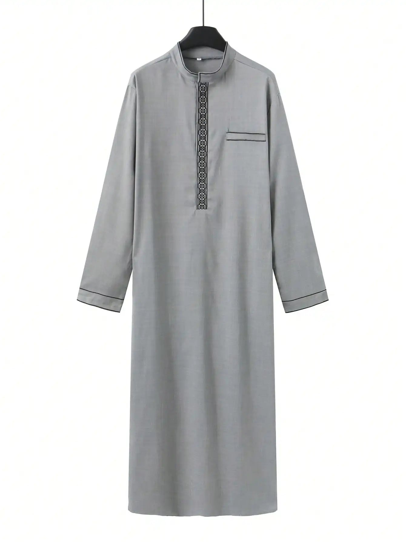 Nouvelle robe musulmane traditionnelle pour hommes, multicolore, élégante broderie ethnique, robe décontractée simple et ample pour hommes.