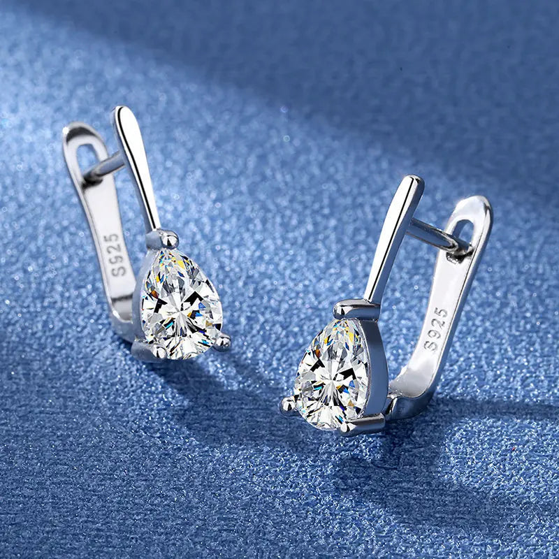 Ohrringe aus 925er Sterlingsilber, Schmuck, hochwertige Retro-Ohrringe mit einfachem Muster, lila-weiße Zirkon-Ohrringe, Bestseller
