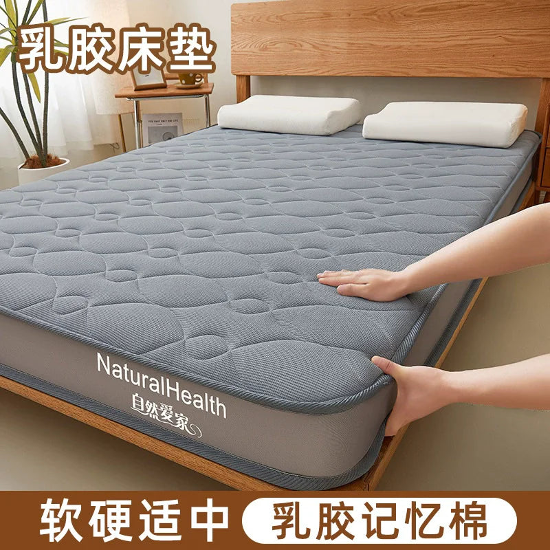 Naturlatexmatratze für Zuhause Schlafzimmer Tatami Memory-Baumwollauflage Gepolsterte Mietwohnung Einzelzimmer Studentenwohnheim Verdickt