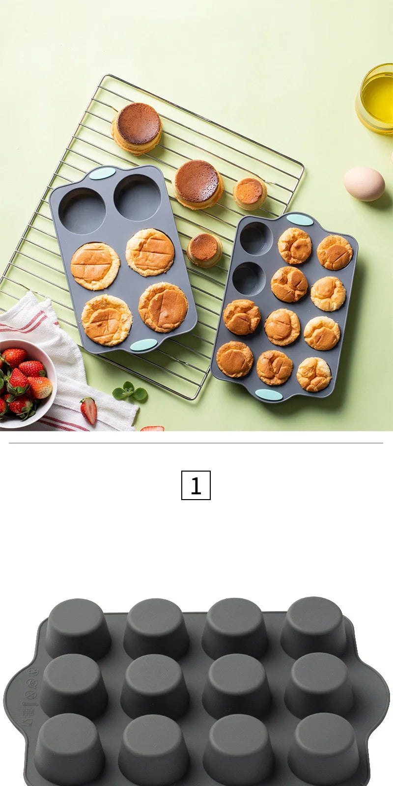 Silicone Cake Mold Pan 6/12 Cup Baking Tray Non-Stick Muffin Mold Cupcake Baking for Cakes Biscuit DIY Cake Kitchen Accessories