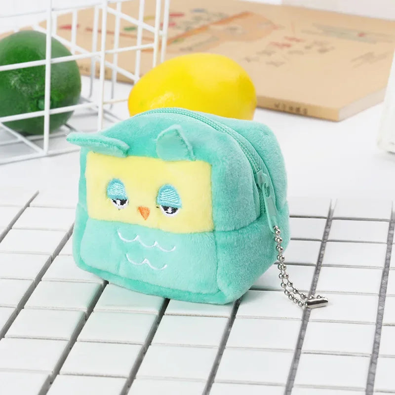 Cartoon Süße Schweinchen Geldbörse Kawaii Portemonnaie Weiche Plüsch Münztasche Schlüssel Kopfhörer Münz-Organizer Beutel Reißverschlusstasche Kindergeschenk
