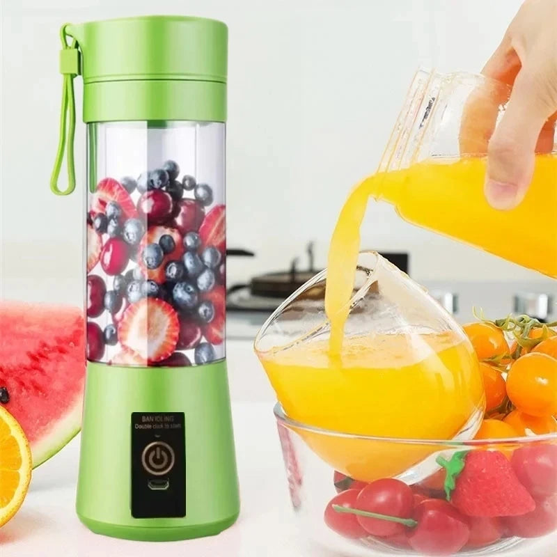 Mini-mixeur de jus domestique 380 ml, presse-agrumes électrique USB rechargeable, mixeur à smoothies portable pour pique-nique en extérieur