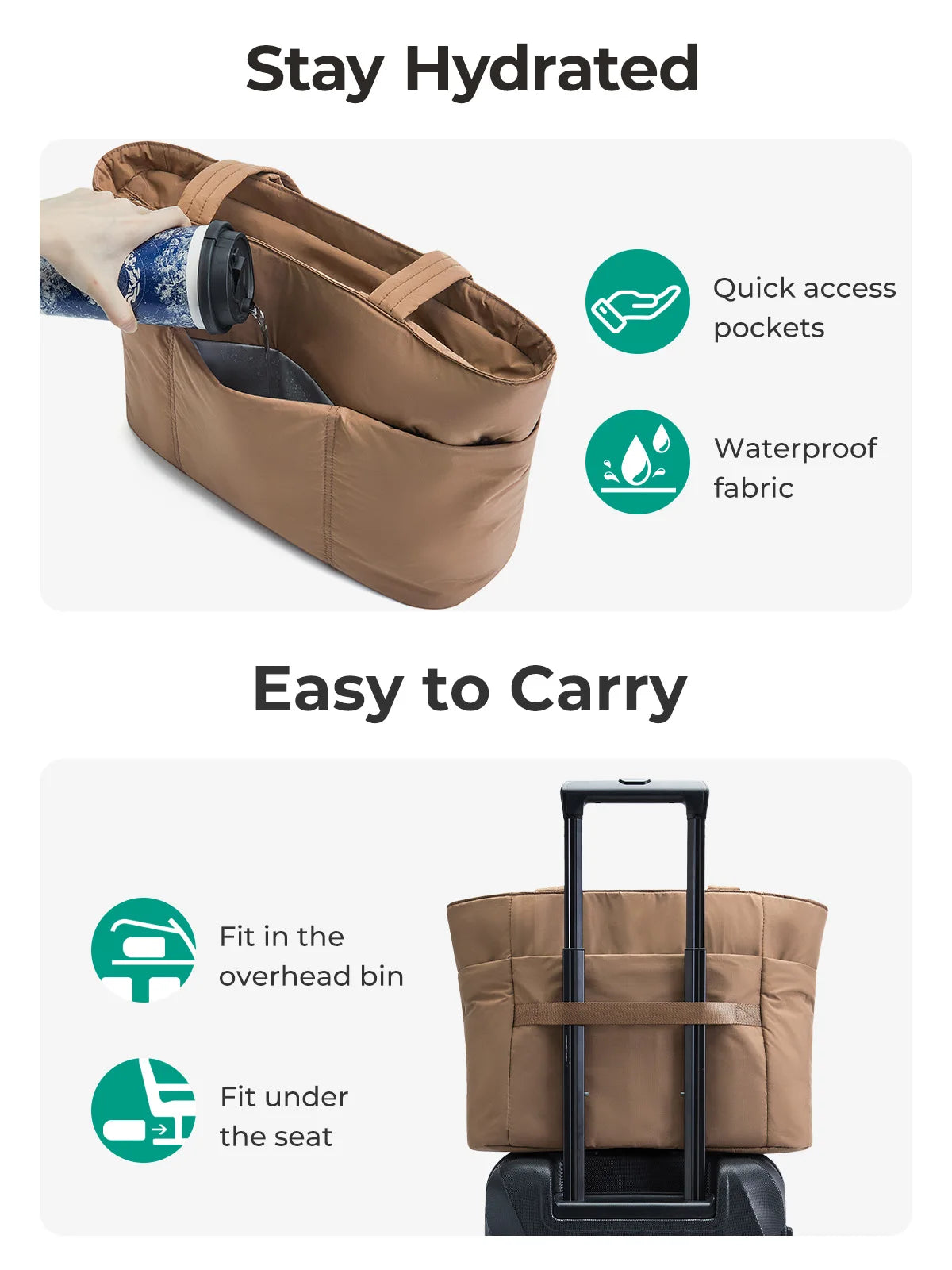 BAGSMART Tote Bag Brand Luxury 2025 Original Bags Travel Women's Bag Large Capacity School College Hand Bags for Ladies
