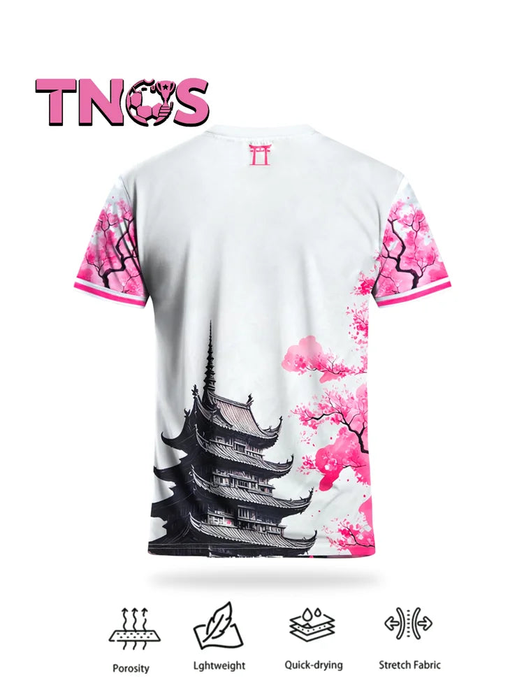 Maillots de football japonais Dragon pour hommes et hauts de sport confortables japonais Sakura pour l'entraînement de football des adolescents