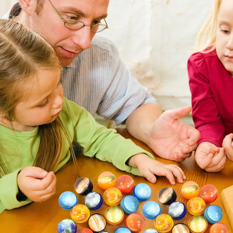 30 Stk. Sonnensystem Planeten Weltraum Party Mitgebsel für Kinder Flummis 30MM Preise Geburtstagsgeschenk Automaten Spielzeug