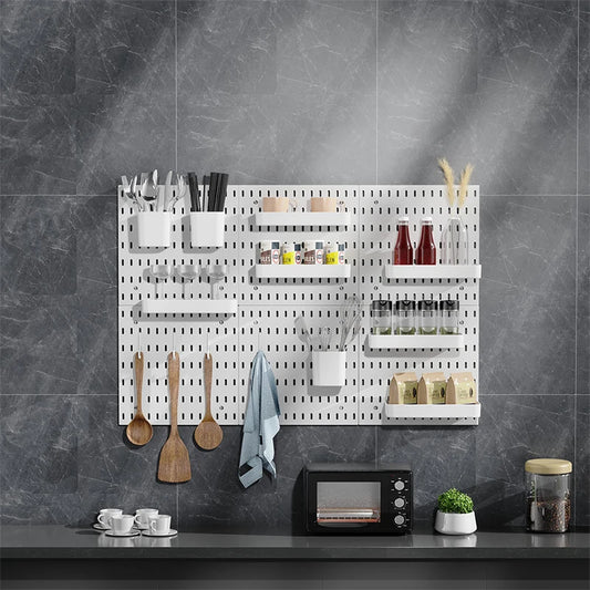 Wall Shelf Pegboard Display DIY Pegboard Kit Hole Board For Wall Panels Home Decor Hanging Shelf Decoration
