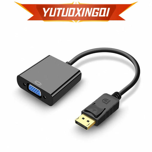 Convertisseur haute définition DP vers VGA DisplayPort à bande de cuivre, puce 1080P, adaptateur vidéo pour ordinateurs portables, ordinateurs, téléviseurs et moniteurs