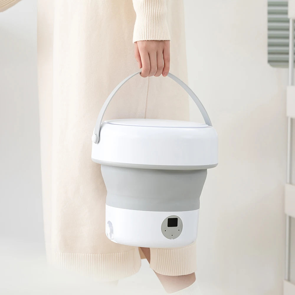 6L 11L Faltbare tragbare Waschmaschine mit Schleudertrockner für Kleidung, Reisen, Zuhause, Ultraschall-Unterwäsche, Socken, Mini-Waschmaschine 110V 220V