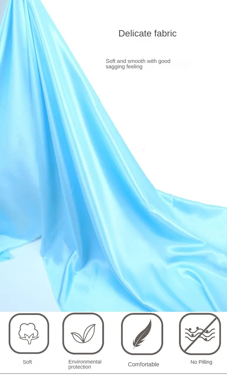 Tissu Satin Micro Élastique Haute Densité Au Mètre pour Vêtements Robes Pyjamas Costumes Couture DIY Doux Lisse Opaque Brillant