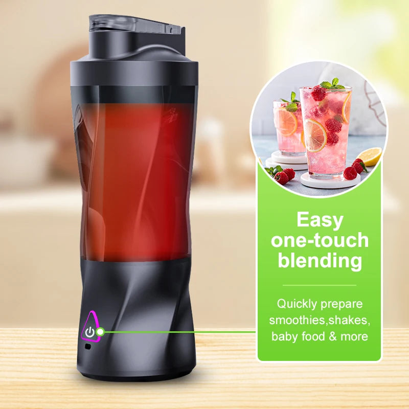 Mixeur Presseur Électrique Portable Fruits Frais 700ML Multifonctionnel USB Rechargeable Shakes Smoothies Blender Tasse Mixeur Extérieur