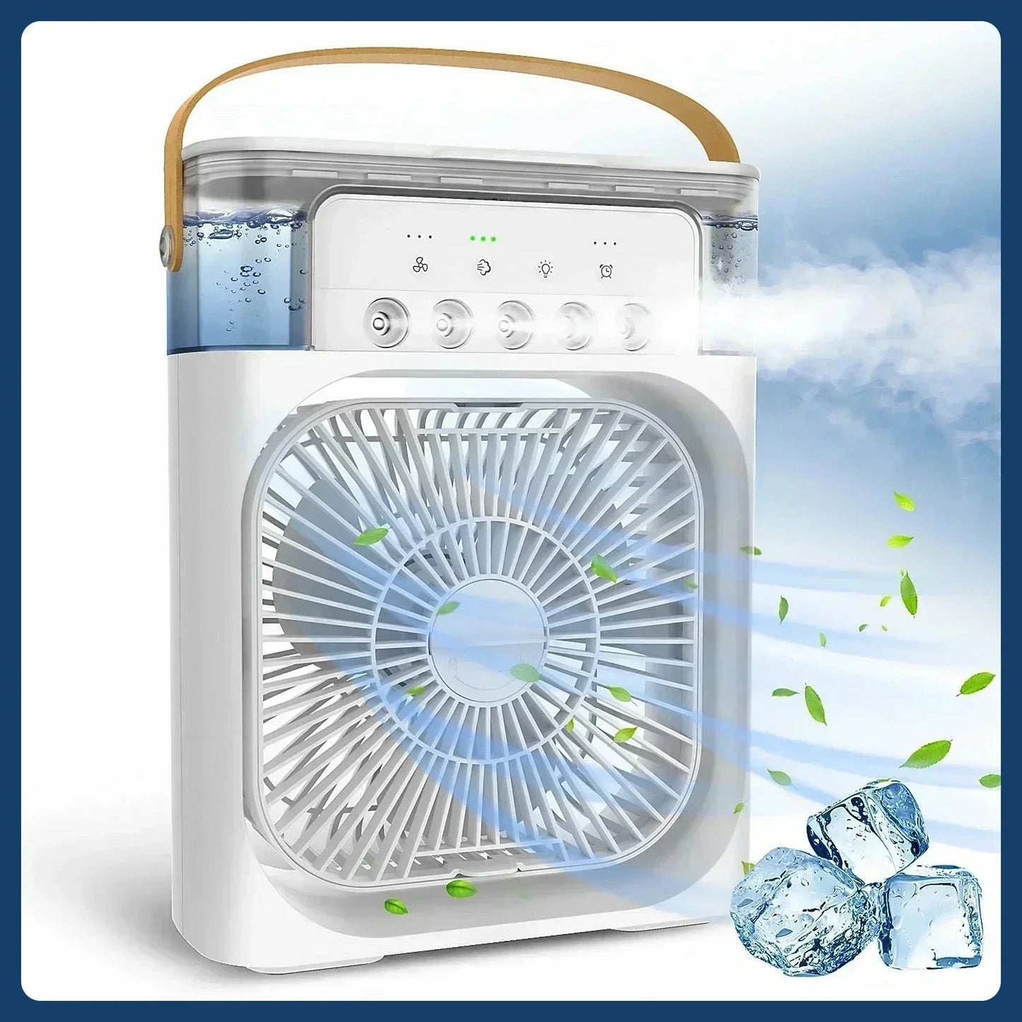 Top-Angebot! Zuhause - Tragbarer Ventilator Klimaanlage: 3-in-1 Design mit Luftbefeuchter USB Elektrisches LED Nachtlicht