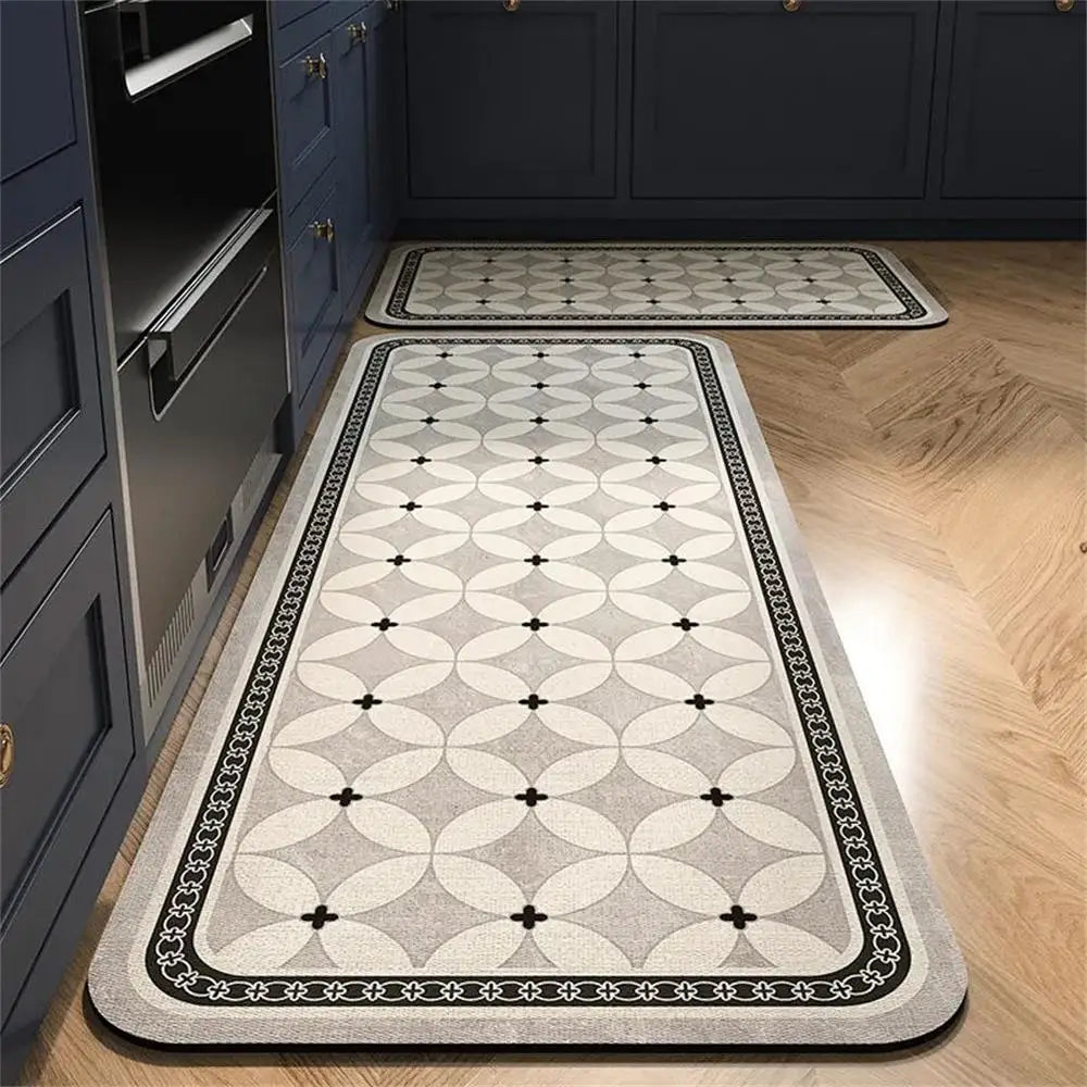 1 TAPIS de sol de cuisine imperméable, antidérapant, anti-saleté Tapis de pied Tapis de sol domestique Tapis long en velours cristal Tapis de porte 바닥 깔개