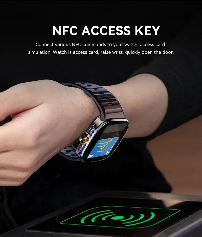 M99 5G Smartwatch: 2,4" AMOLED-Bildschirm, drehbare Kamera, SIM- und WLAN-Unterstützung für eigenständige Anrufe und soziale Medien.