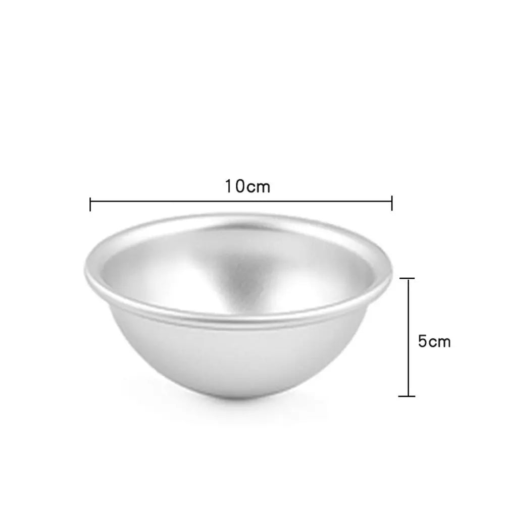 Sphere Bath Half Round Daifuku Dessert Pan Tin Baking 3D Aluminum Ball Mochi Mold Cake Pastry Mould Snowball