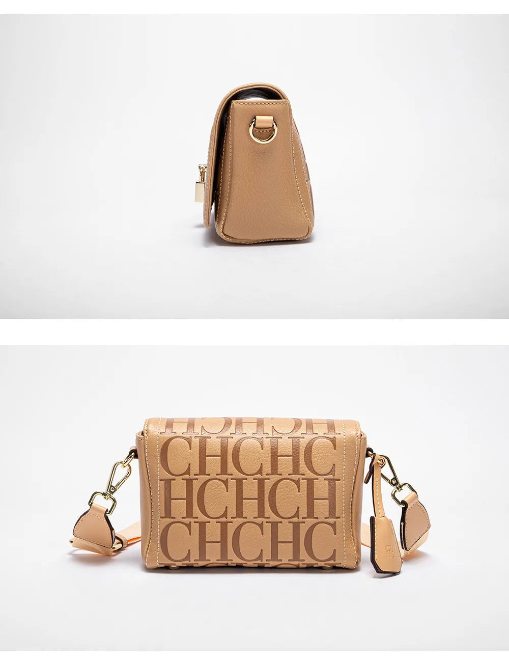 CH Womens Shoulder Bag Luxury Brand 2025 Fashion Solid Color Printed Handbag Fashion Design Model Metal Accessories Buckle