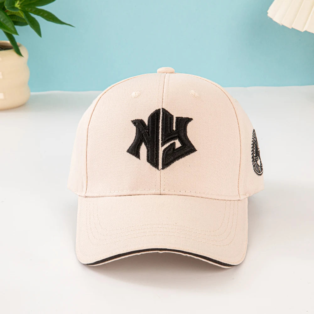 1 Baseballkappe Unisex mit gesticktem New York Logo und Sternen – Leichte Kappe, dehnbar mit verstellbarer Schnalle für Outdoor-Aktivitäten
