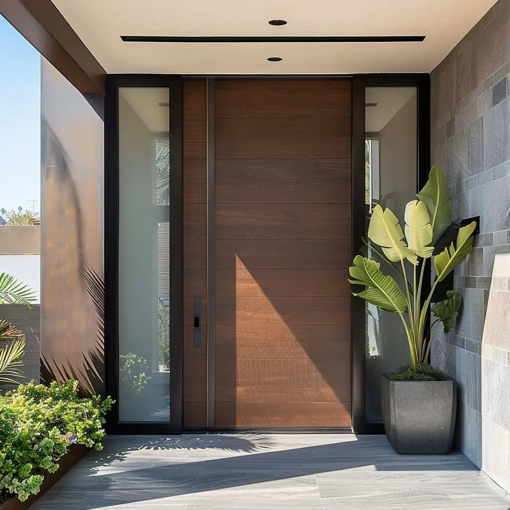 Simple Design Villa Entry Exterior Doors Hurricane Impact Revolving Doors Fire Proof Luxury Entrance Doors Residential Security
