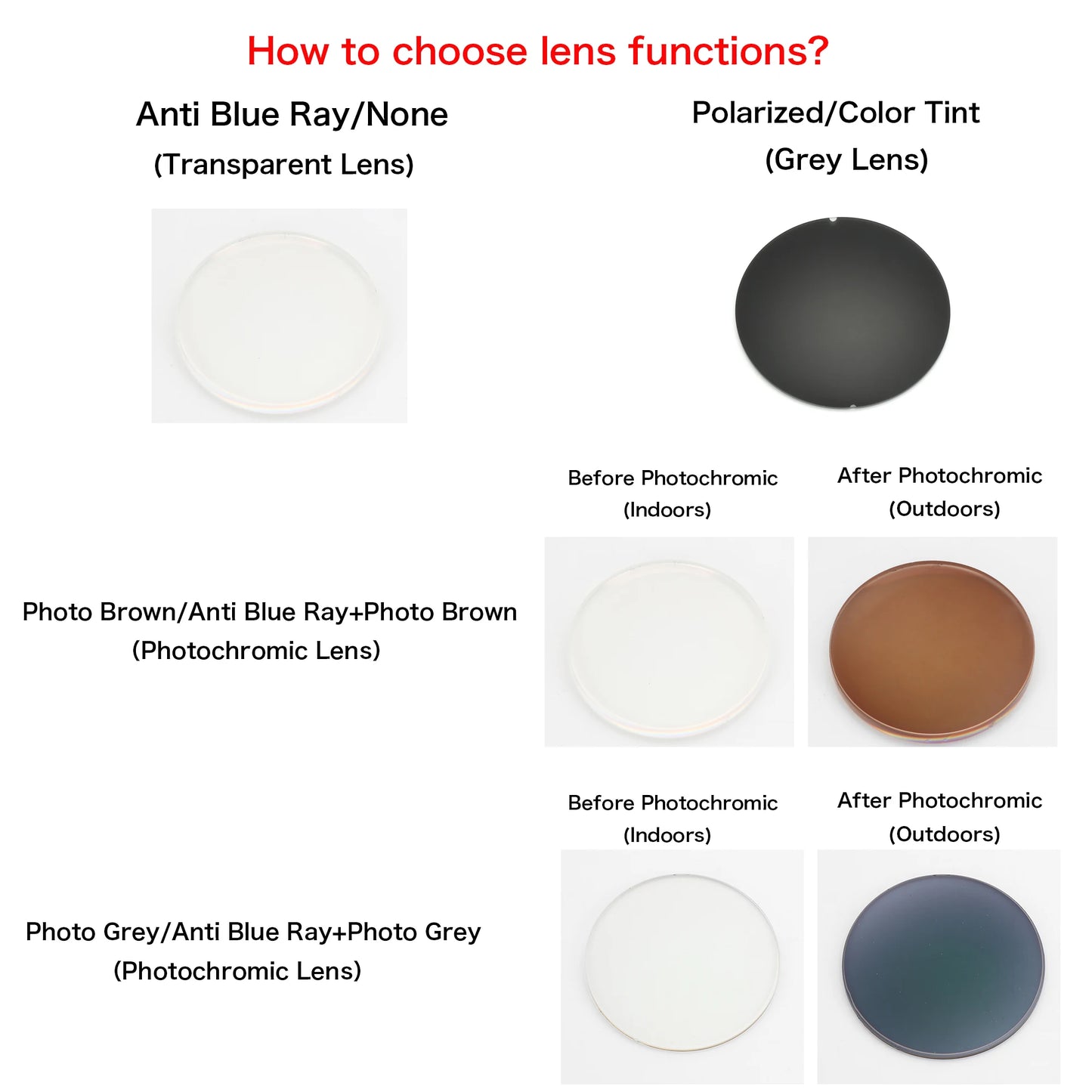 ZENOTTIC Lunettes de vue carrées pour hommes Tendance Myopie Lunettes de vue progressives pour femmes Anti-lumière bleue/Lunettes optiques photochromiques