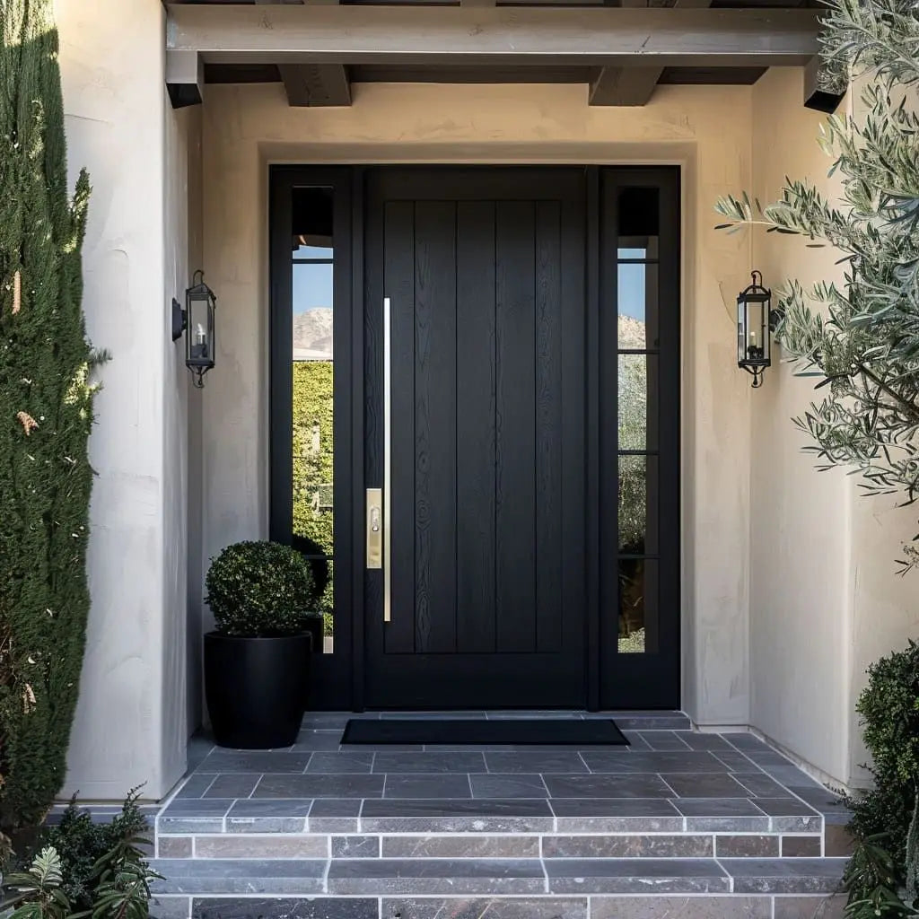Simple Design Villa Entry Exterior Doors Hurricane Impact Revolving Doors Fire Proof Luxury Entrance Doors Residential Security