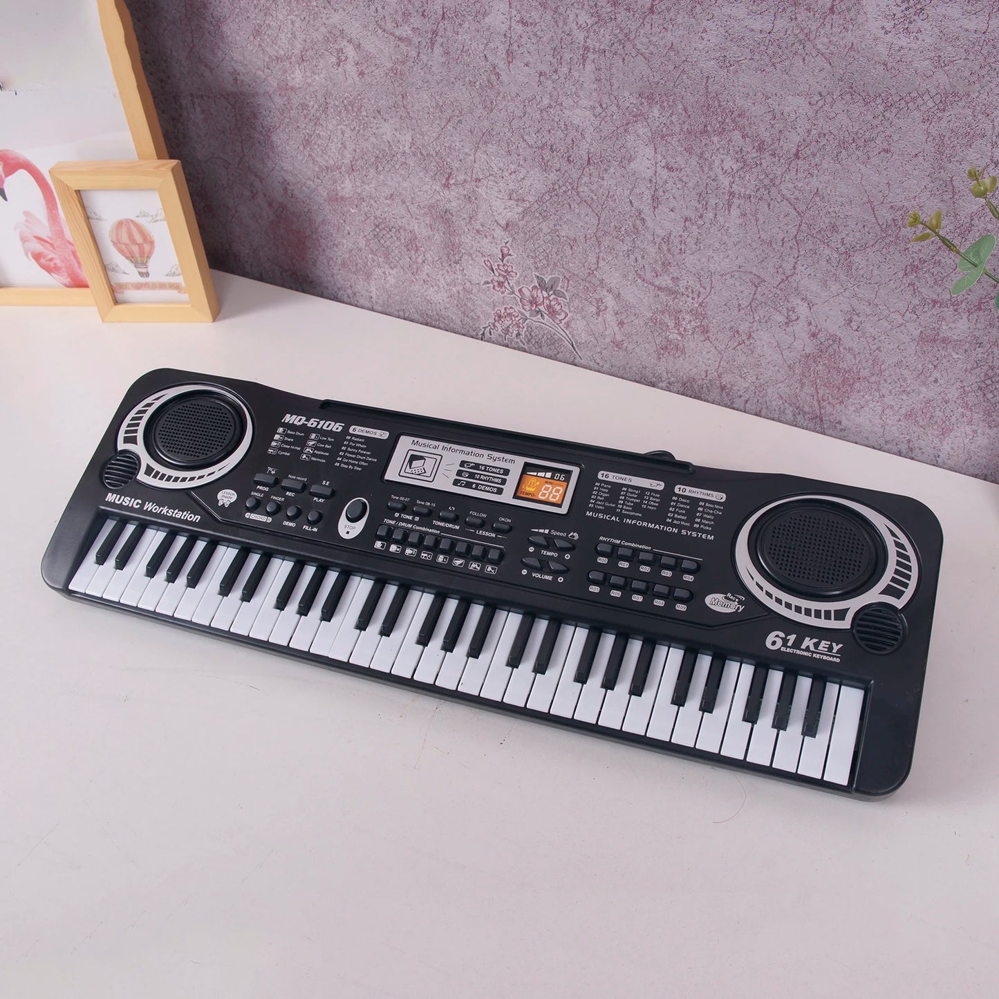 61 Keys Black Digital Music Electronic Keyboard KeyBoard Electric Piano Kids Gift Musical Instrument