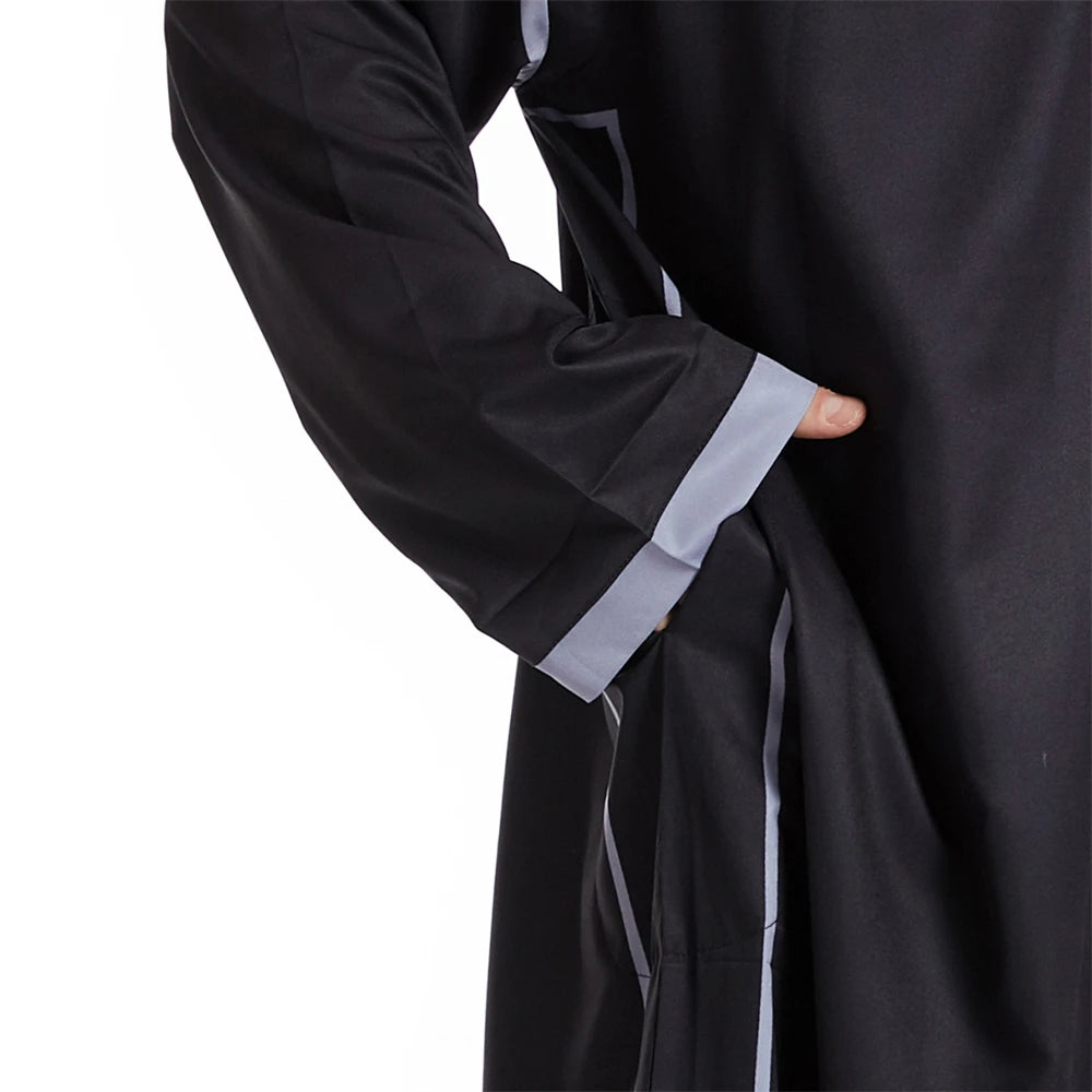 Islam Herren Kapuzen Maxikleid Jubba Thobe Saudi Arabisches Gewand Marokko Kaftan Dubai Türkei Abaya Muslimische Kleidung Ramadan Abayas Kleid