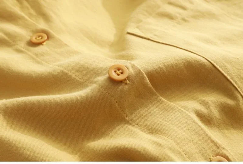 Chemisier ample grande taille respirant Chemise mi-longue coréenne décontractée Chemises d'automne Femme Chemises unies simples à manches longues