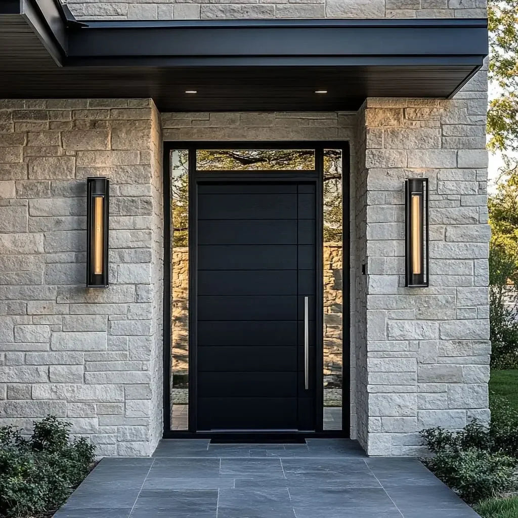 Portes Antivol pour Maison Portes de Sécurité Métalliques Vente en Gros Entrée Porte Principale à Rupture de Pont Thermique en Alliage d'Aluminium Porte Extérieure d'Entrée