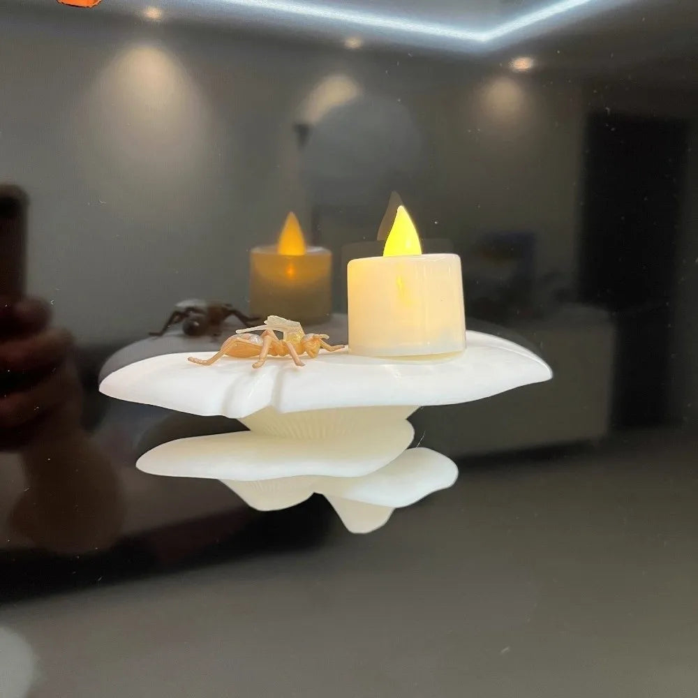 Pilz-Aufbewahrungsregal, 3D-gedruckt, kleiner Pilzständer, platzsparendes Pilzregal aus Kunststoff, wandmontiertes Aufbewahrungsregal, Büro-Schreibtisch