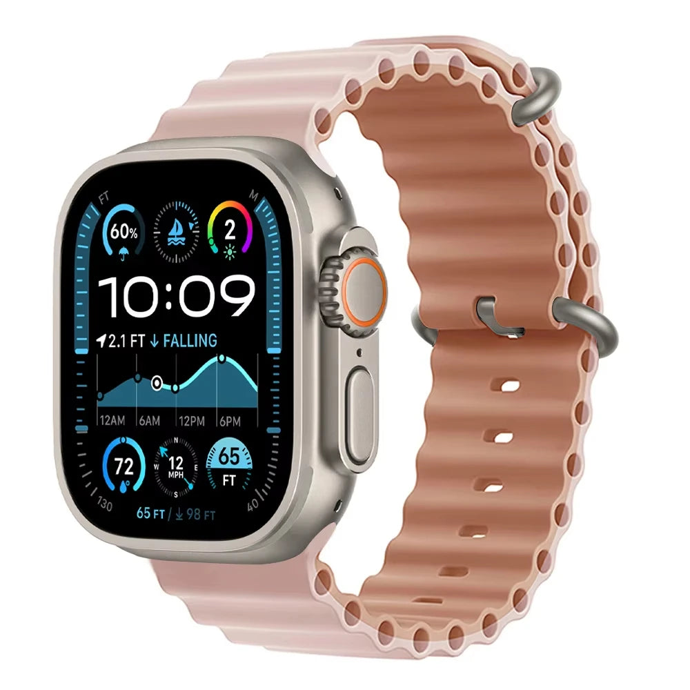 Offizielles Ocean Armband für Apple Watch Ultra 3 2 49mm 46mm 44mm 40mm 42 41 45 Sportarmband iWatch Series 11 10 9 7 8 6 SE3