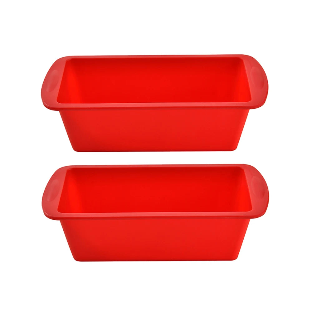 2 Stücke/Set Mini Kastenform Brot Toast Silikonform Rechteckige Kuchenform Käsekuchenform Backform Brot Backblech