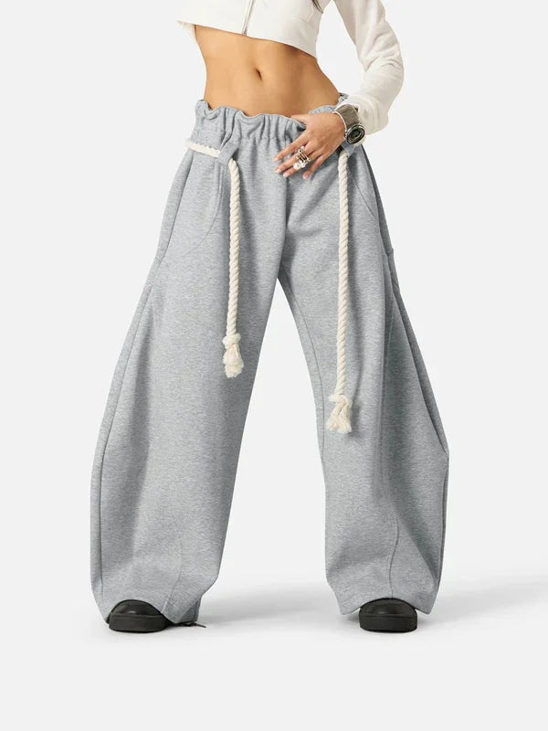 2025 Neue weite Knife Pants, fließend, Street Dance, American Hip Hop, Herbst/Winter Design, Damen locker geschnittene Freizeit-Sporthose