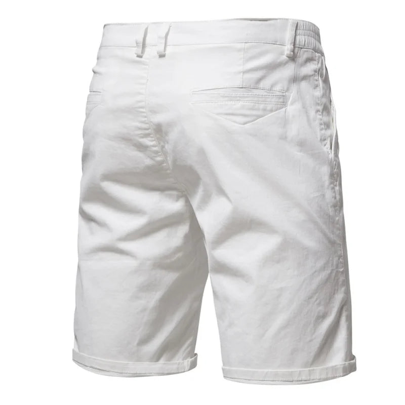 Nouveau short décontracté d'été pour homme - Pantalon coupe slim à jambe droite de cinq pouces dans des couleurs unies tendance pour les vêtements masculins.