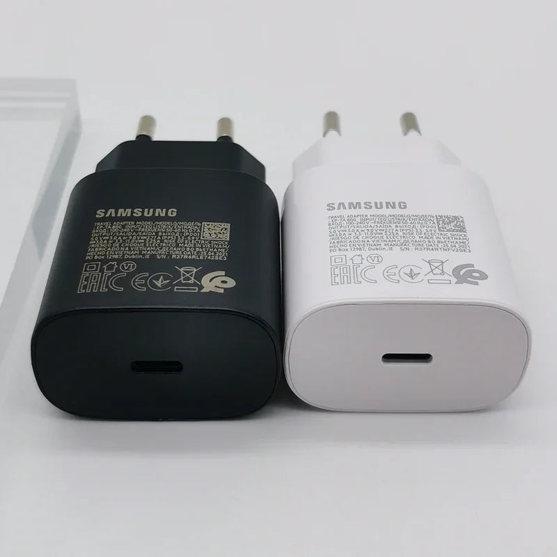 Samsung M55 M54 F55 A36 A16 5G 25W Ladegerät Super Fast Charge Adapter für Galaxy S25 S24 S23 S22 S21 S20 Note20 Ultra Note10 Plus