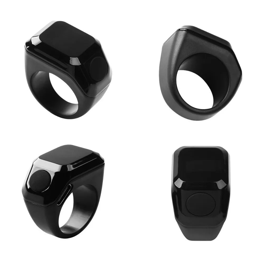 Mini Smart Ring Zähler OLED Display Typ-C wiederaufladbar Bluetooth Zählordnungsring Touch-Bedienung tragbarer Zikr-Ring
